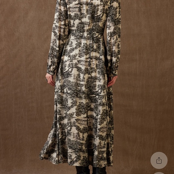 Double D Ranch Monochrome Artistic Long Sleeve Dress - Picture 2 of 7